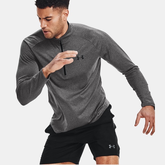 Mens Under Armour 1/2 Zip UA Tech Long Sleeve Shirt - Picture 8 of 8